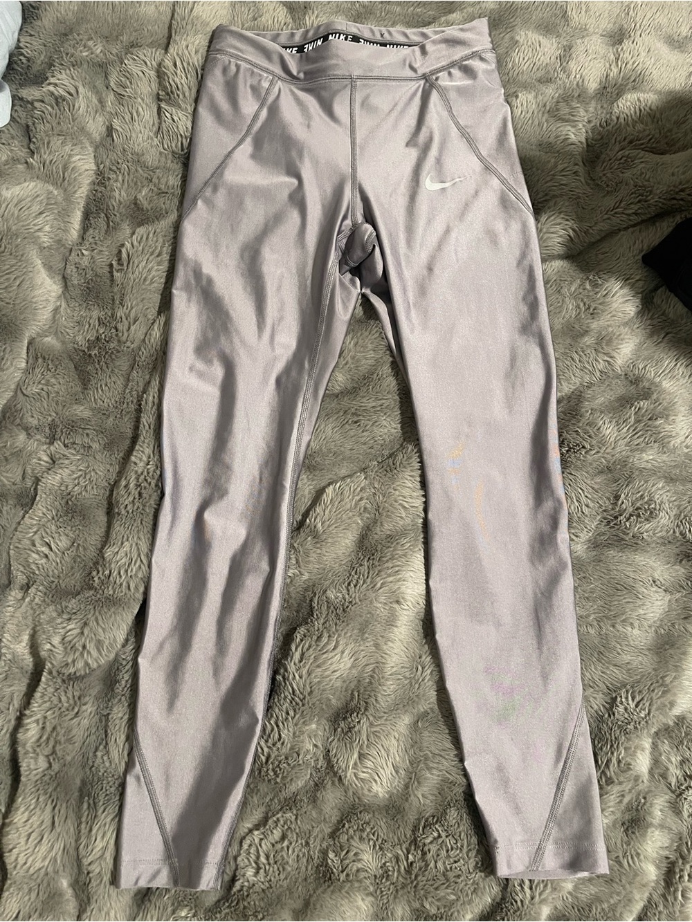 Nike Women’s Dri-Fit Grey Running Performance Leggings Size Small